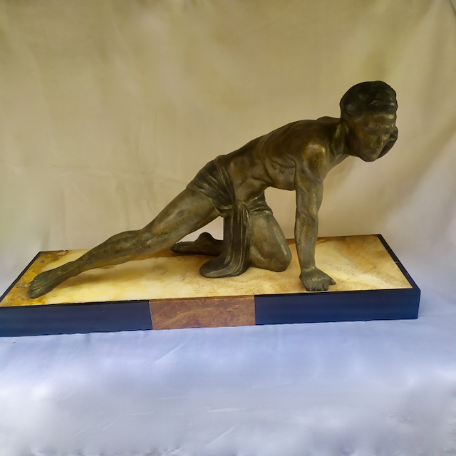 sculpture art deco statue regule le guetteur