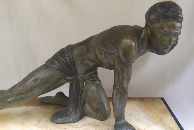 art deco statue le guetteur jean de roncourt