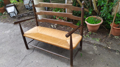 banquette rustique paillée