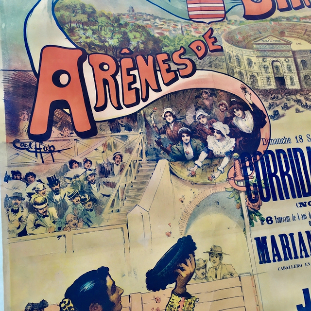 affiche tauromachie ancienne corrida beziers