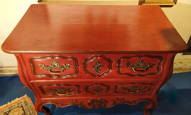commode louis xv patinee meuble peint