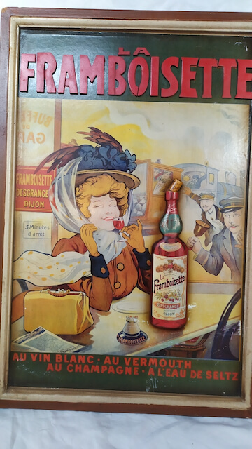 panneau affiche pub de bistrot publicité vintage