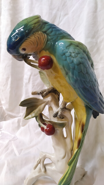 oiseau karl ens sujet en porcelaine 19eme