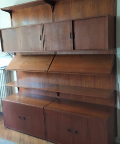 bibliotheque murale scandinave vintage