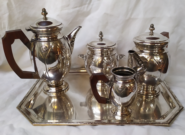 art de la table Service a cafe metal argente