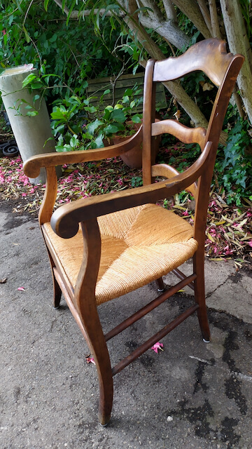 fauteuil paillé fauteuil campagnard
