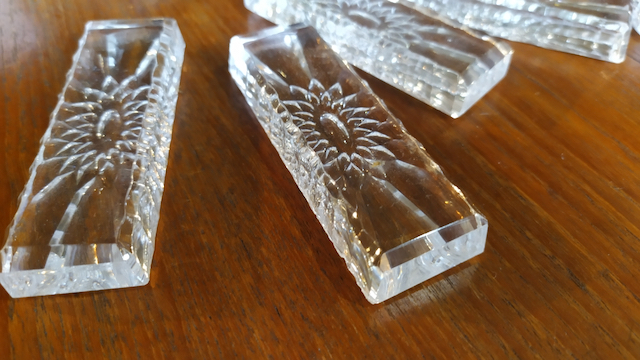 art de la table cristal porte couteaux en cristal