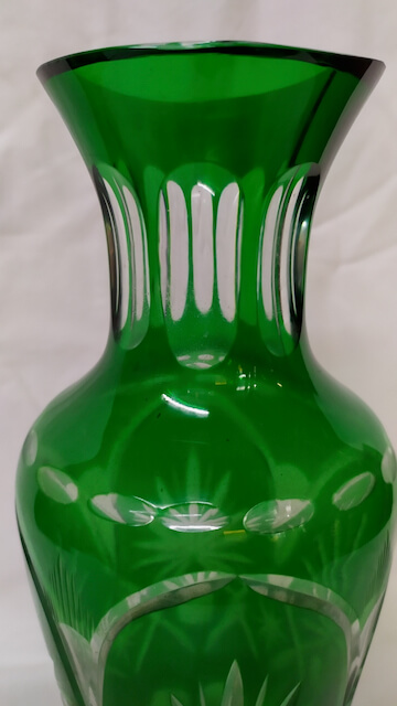 cristal de boheme vase vert