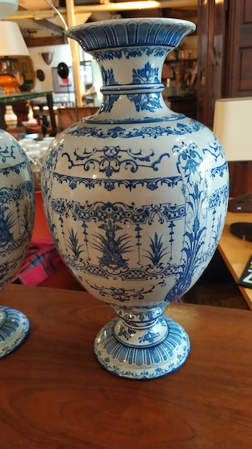 Paire de vase faience vases gien