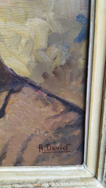 portrait hst tableau signe a.david