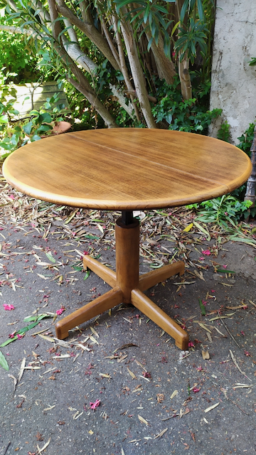 table vintage table ronde modulable scandinave
