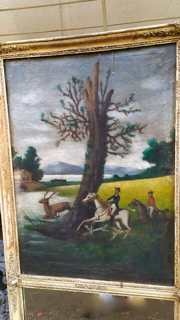 trumeau scene de chasse Trumeau Pas Cher