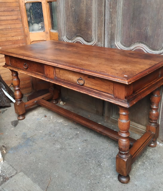 table noyer ancienne Table Bureau Rustique