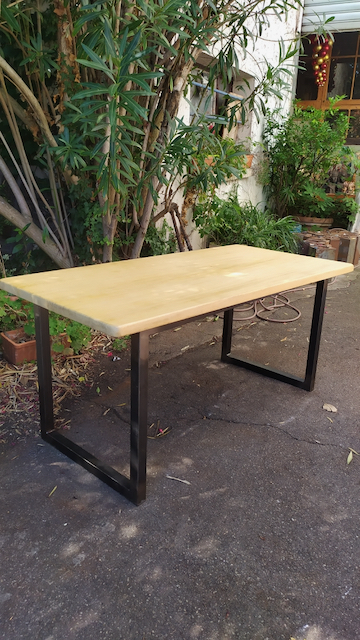 table metal et bois Table Design Industriel