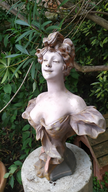 statue platre XIXeme buste feminin en platre