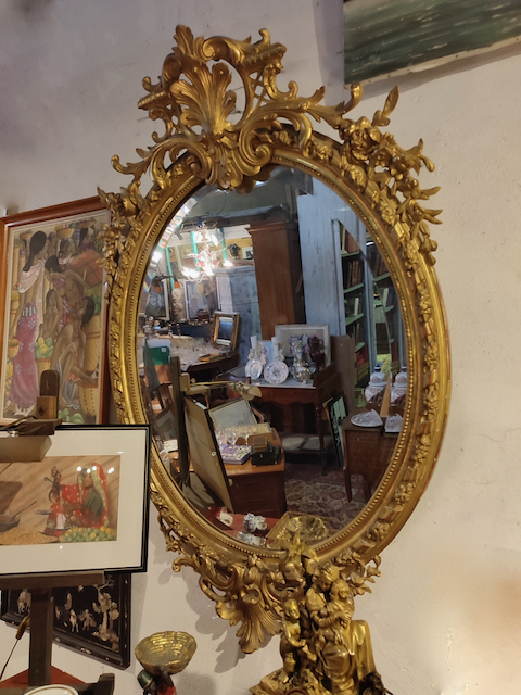 miroir ancien dore Miroir Médaillon Napoléon III